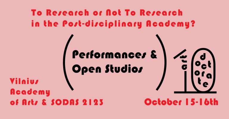 15–16/10/2021  Programme of performances, screenings and open studios during X-disciplinary Congress on Artistic Research